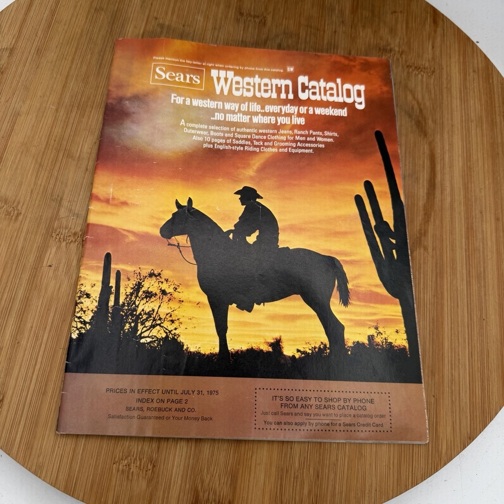 Vintage 1975 Sears Western Catalog  Men's Clothing Boots & Fashion 55 Pages